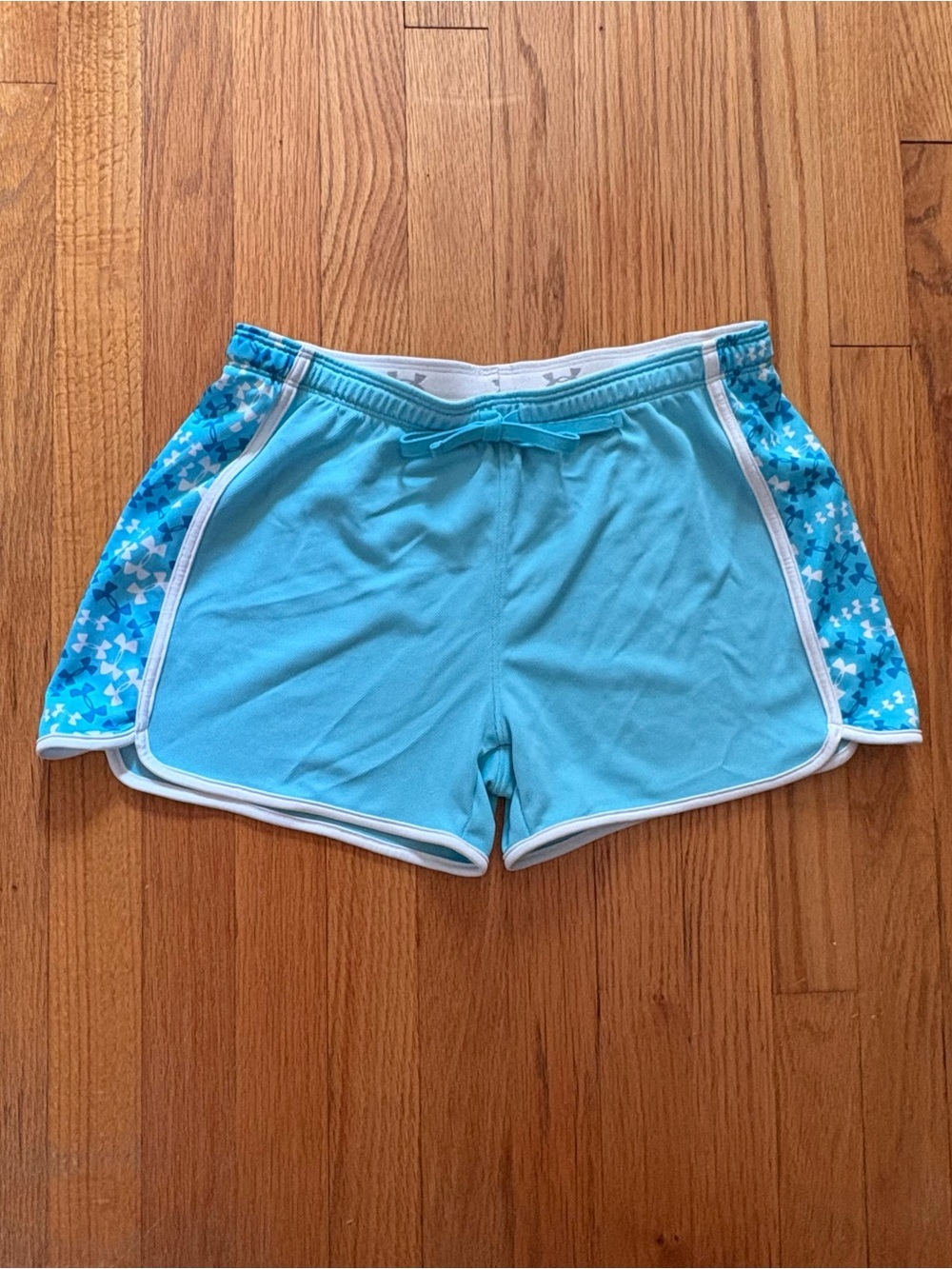 Under Armour Women’s Shorts Turquoise Blue Logo Trim Polyester Medium